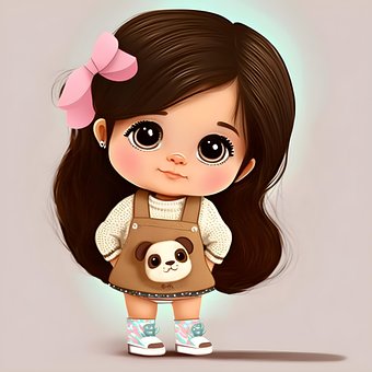 Free Doll Kid illustration and picture