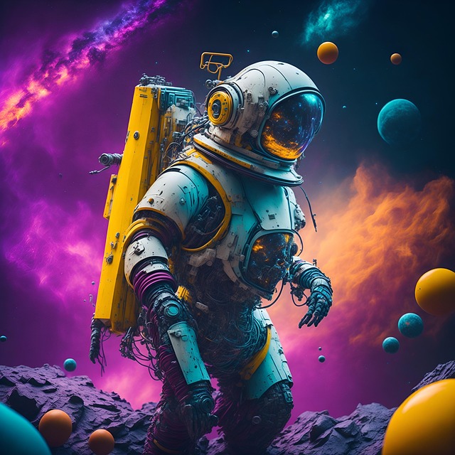 Free ai generated robot space illustration
