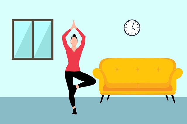 Free yoga training meditation illustration