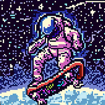 Plads, Astronaut, Skateboard, Skater