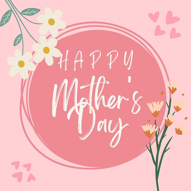 Free mom happy mothers day flowers illustration