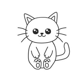 Cat, Katteaktig, Strekbilder, Kawaii