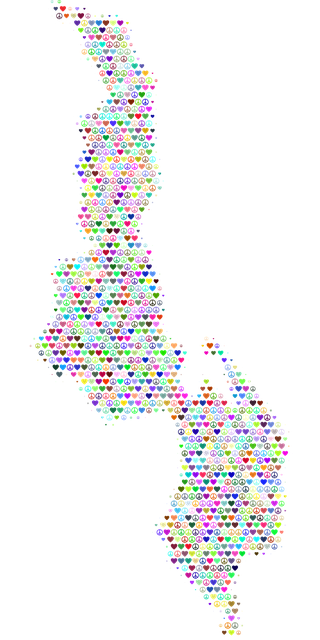 Free malawi map love illustration