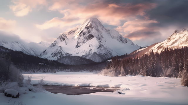 Free photography snow mountains illustration