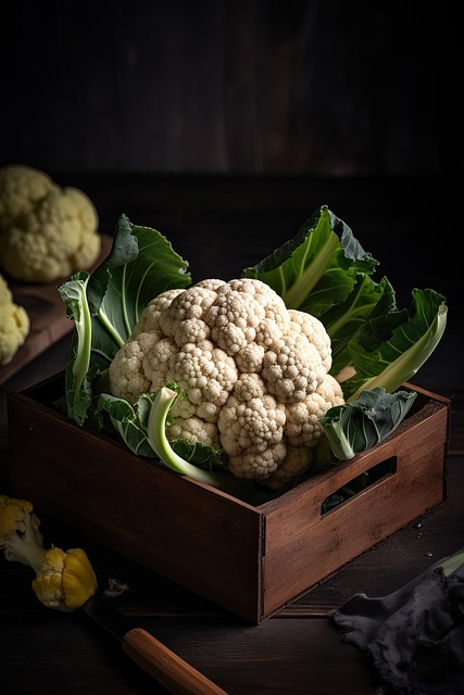Free cauliflower harvest plantation illustration