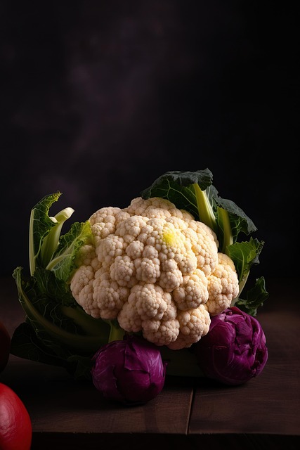 Free cauliflower harvest plantation illustration