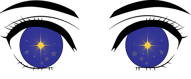 Ojos, Niña, Manga, Dibujos Animados