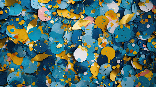 Free confetti tropical ocean themed illustration