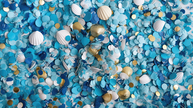 Free confetti tropical ocean themed illustration