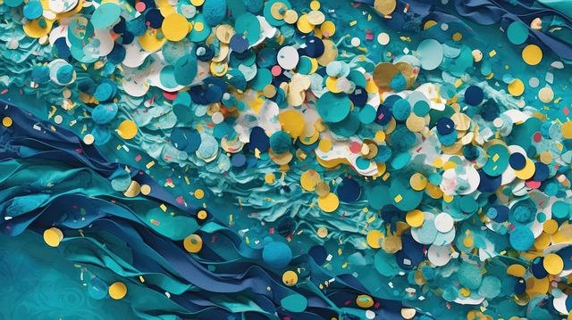 Free confetti ocean themed tropical illustration