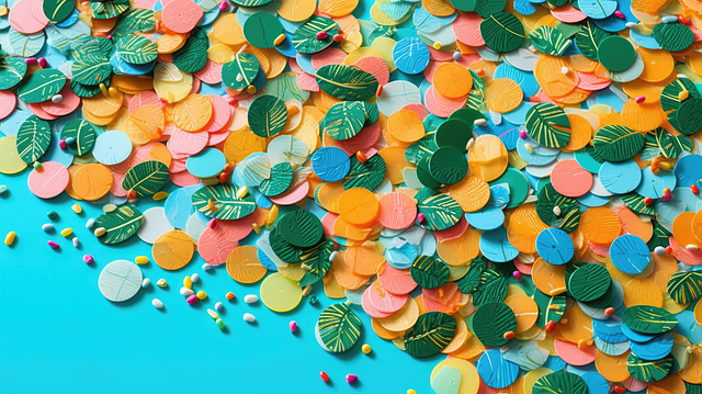 Free confetti tropical ocean themed illustration