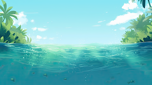 Tropisch, Ozean, Meer, Insel, Wasser