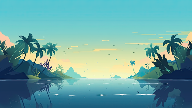 Tropisch, Ozean, Meer, Insel, Wasser