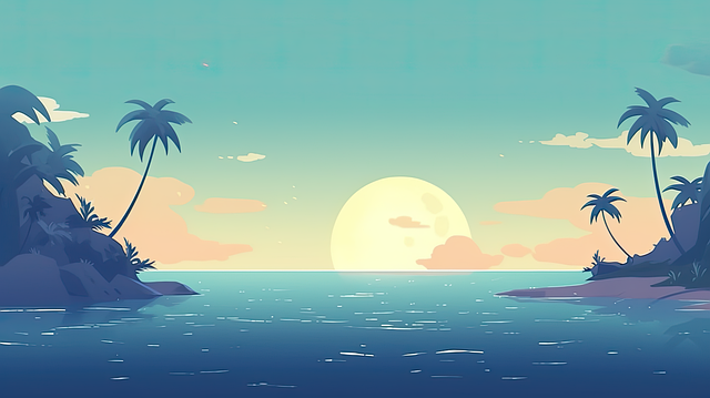 Tropisch, Ozean, Meer, Insel, Wasser