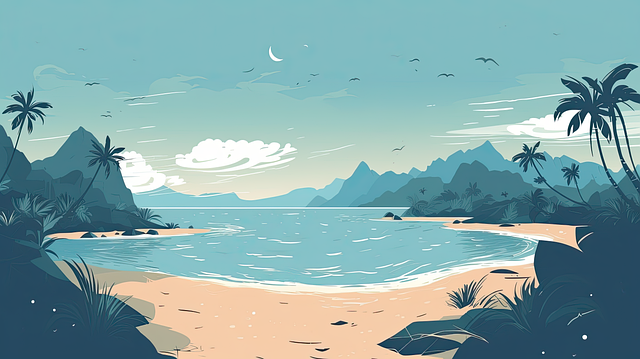 Tropisch, Ozean, Meer, Insel, Wasser