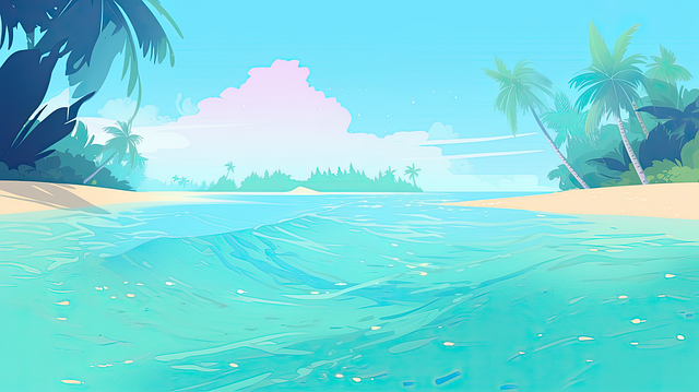 Tropisch, Ozean, Meer, Insel, Wasser