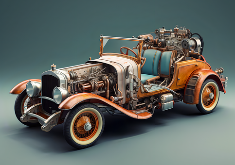 Free Vintage Car Mechanical Car illustration and picture