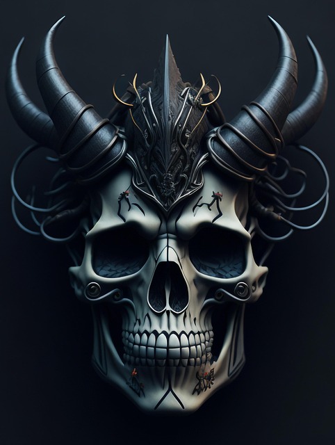 Download free HD stock image of Ai Generated Skull Free ai generated skull feathers illustration