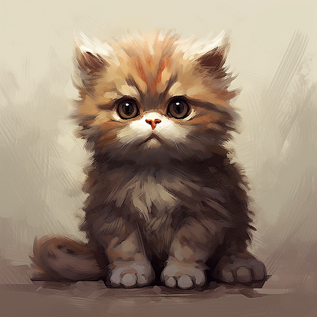 Free ai generated cat kitten illustration