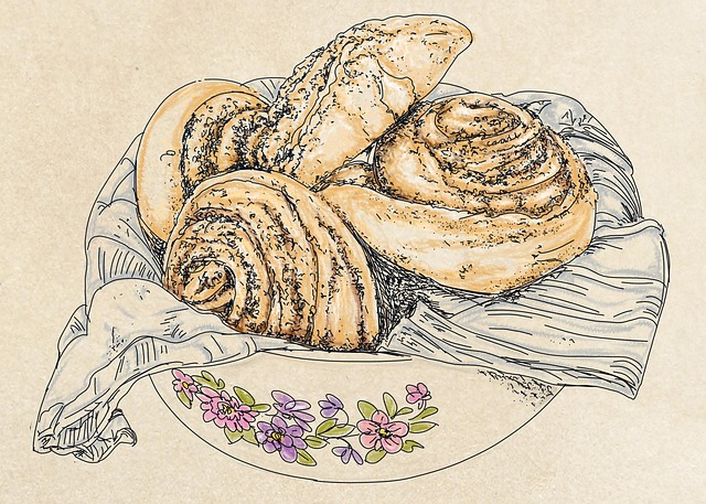 Lebensmittel, Frühstück, Brioche, Gebäck