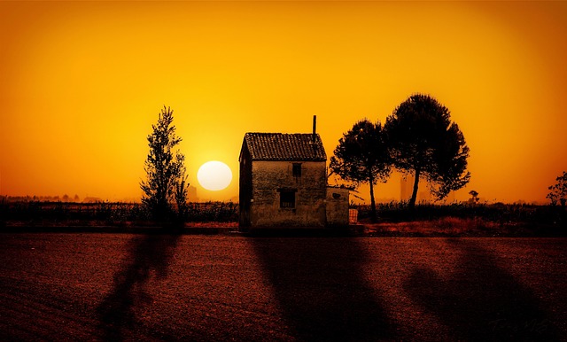 Zonsopkomst, Valencia, Platteland
