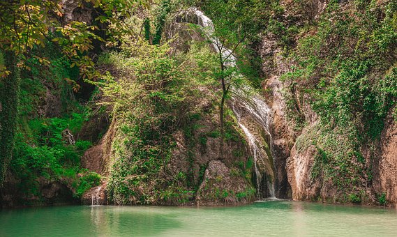Natur, Wasserfall, Wasser, Berg, See