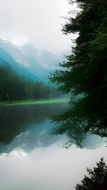 Free Lake Mountains illustration and picture