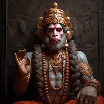 Free Ai Generated Lord Hanuman illustration and picture