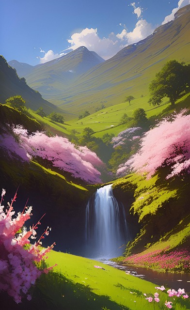 Landschap, Cascade, Natuur