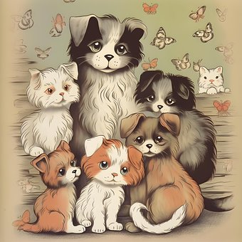 Free Ai Generated Dogs illustration and picture