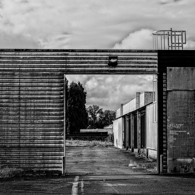 Sort Og Hvid, Arkitektur, By, Gade