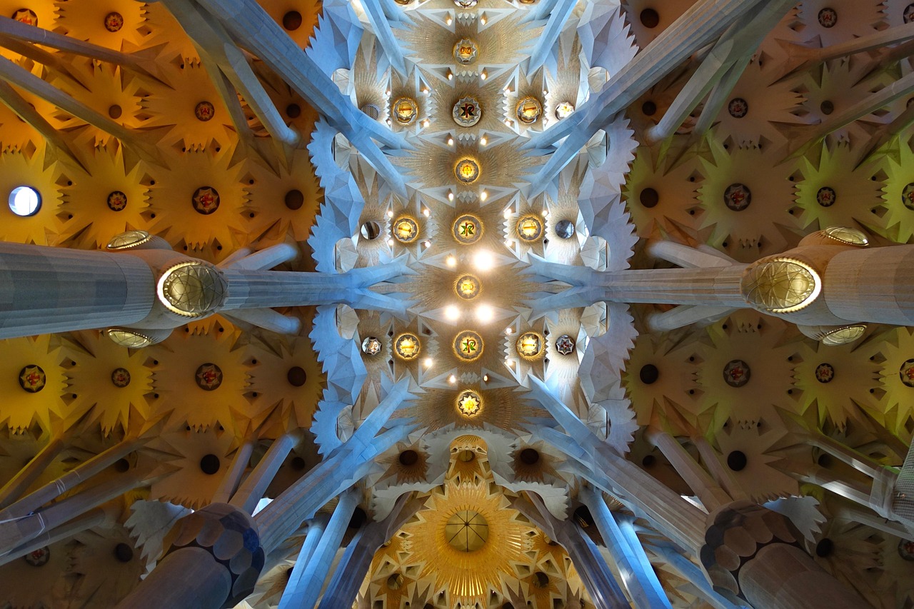 Sagrada Família Ceiling Interior - Free photo on Pixabay - Pixabay