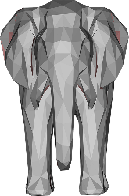 Free elephant low poly nature vector