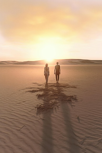 Free adult couple beach sunset beautiful sunset illustration