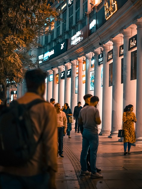 Pessoas, Caloroso, Noite, Ocupado