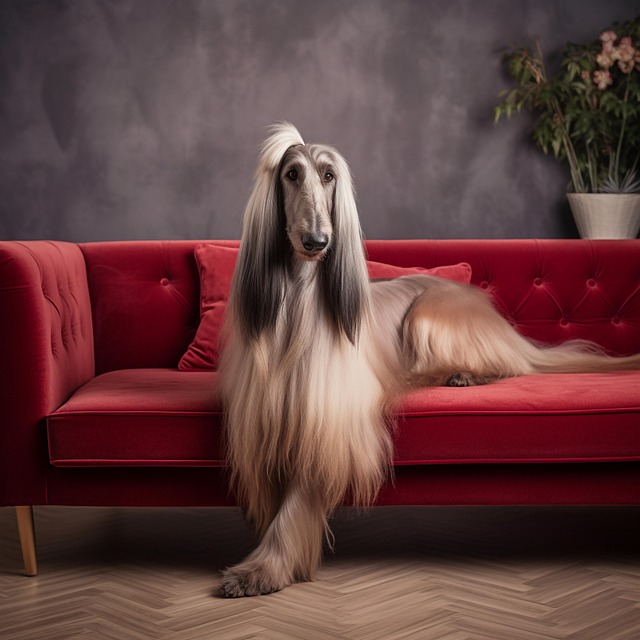 Free Afghan Hound Dog illustration and picture