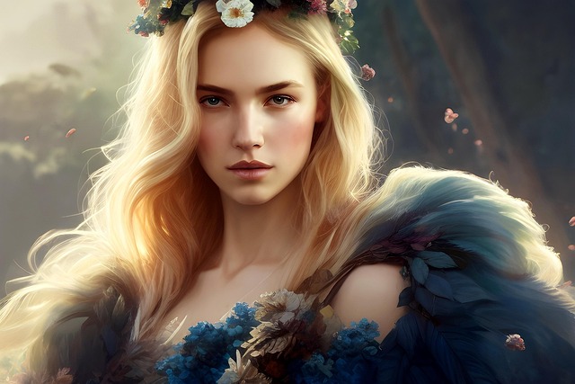 Schöne, Mädchen, Modell, Blond