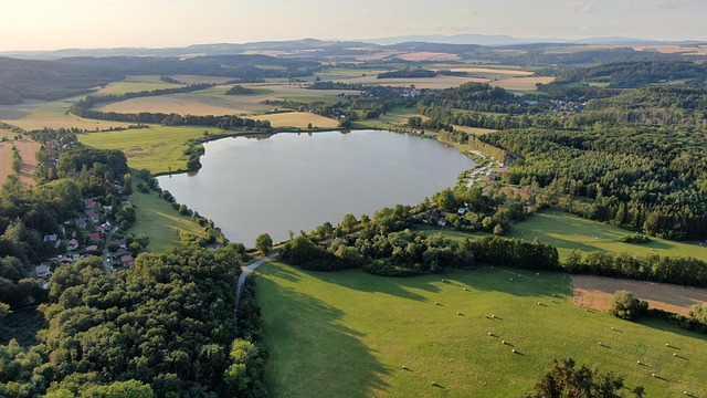 Free Pond From Plane photo and picture