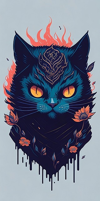 Katze, Mystiker, Gesicht, Blau, Augen