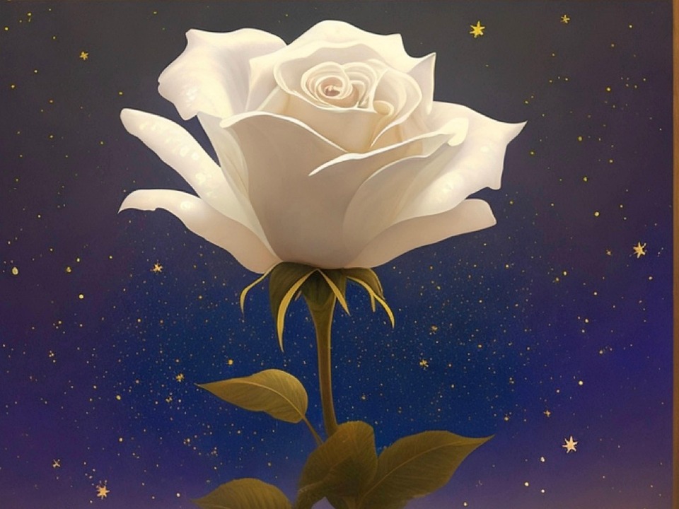 Gartenflagge „Van Gogh Sternenhimmel“ Mit Rose – 30x45 Cm, Doppelseitig Für Frühling & Sommer