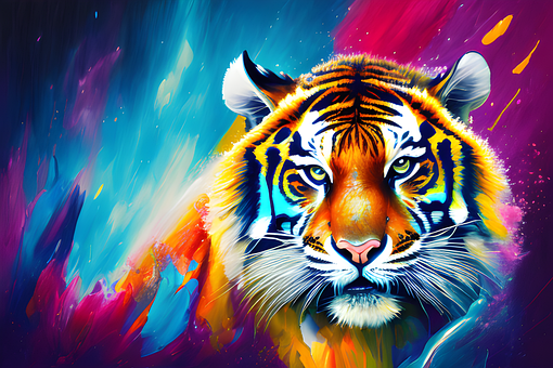 Ai Generiert, Tiger, Katzen, Malen