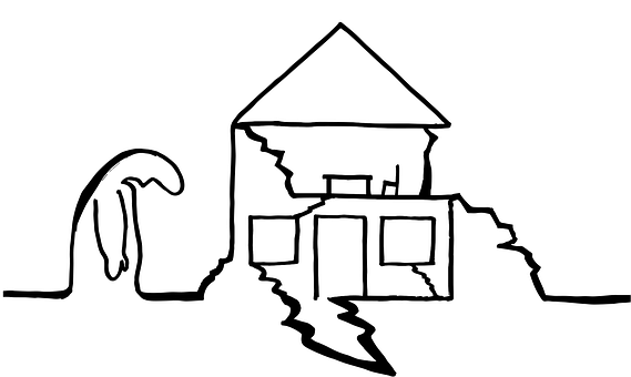 Accidente, Casa, Hombre, Terremoto
