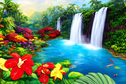 Wasserfall, Landschaft, Natur, Dschungel