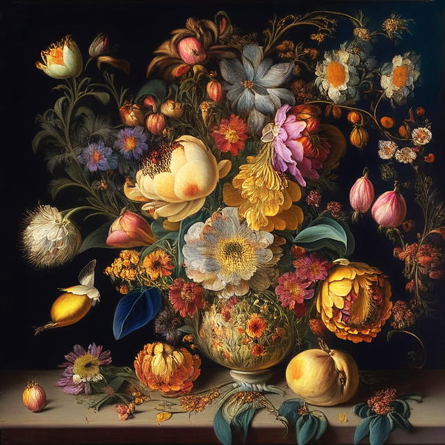 Free flowers bouquet baroque illustration