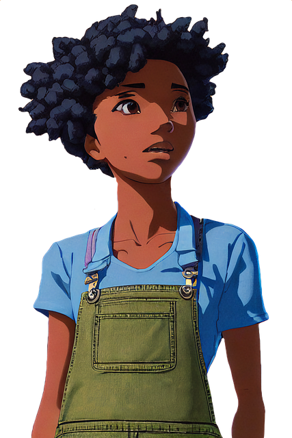Anime, Tegneserie, Afro Pige