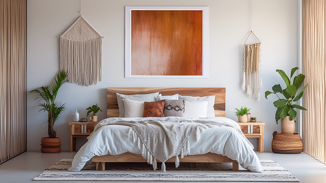 Free ai generated bedroom natural illustration