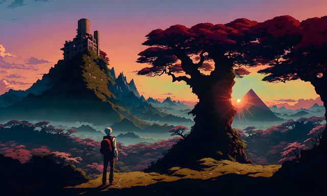 Free ai generated post-apocalyptic tree illustration