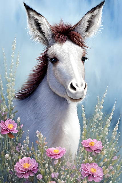 Download free HD stock image of Ai Generated Donkey Free ai generated donkey animal illustration