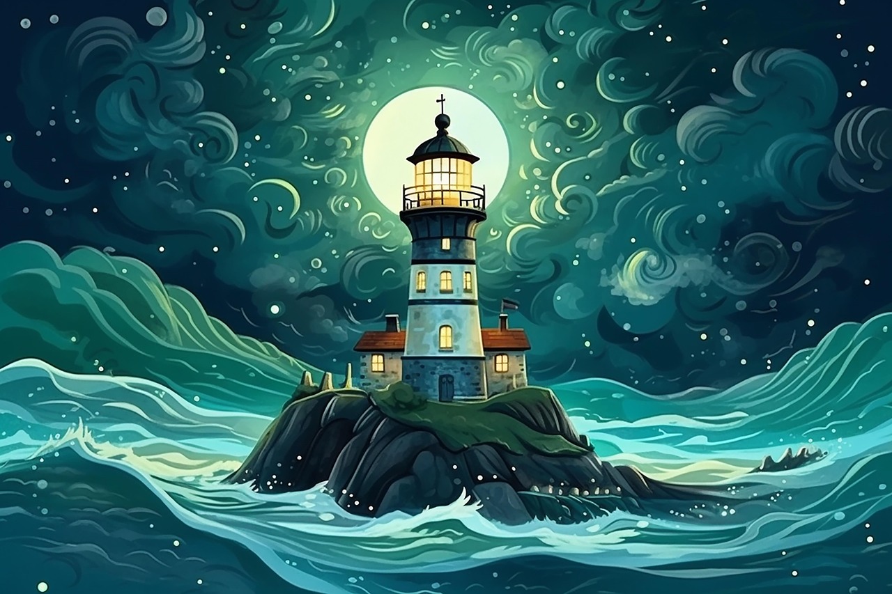 Download Lighthouse, Ocean, Help. Royalty-Free Stock Illustration Image ...