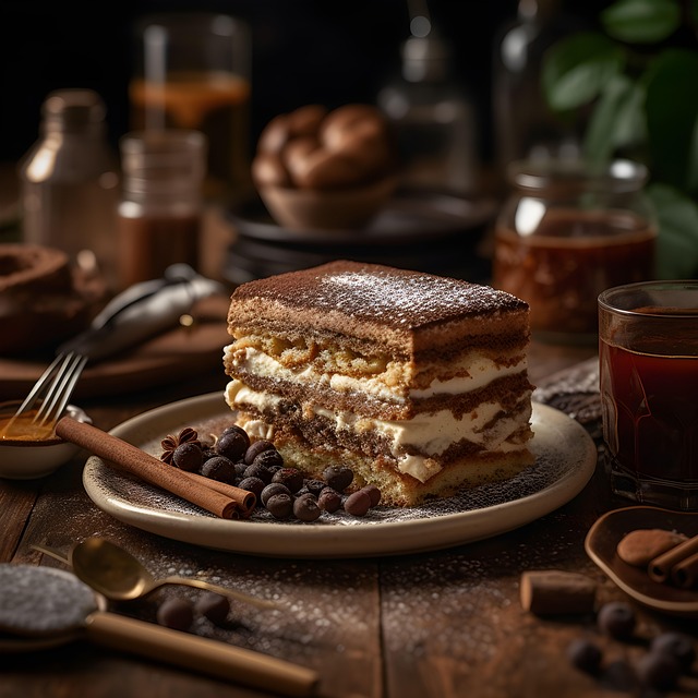 Free ai generated cake tiramisu illustration